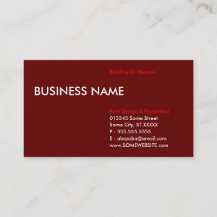 maroon edge business card
