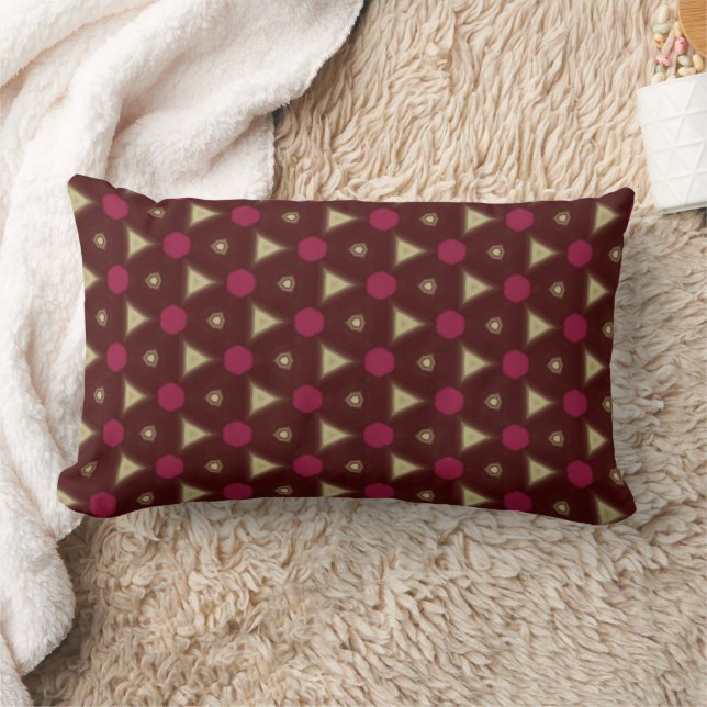 Maroon geometric throw pillow (Blanket)