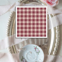  Maroon Gingham Fall Autumn