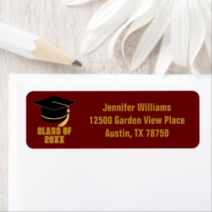Maroon Gold 2023 Graduation Return Address