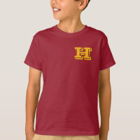 Maroon & Gold Block Letter Style Monogram