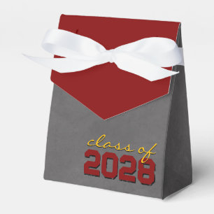 Maroon & Gold Chalkboard Graduation Gift Boxes