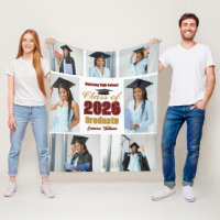 Maroon Gold Class of 2026 Graduation Photo Collage