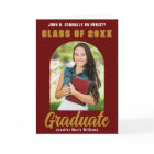 Maroon Gold Graduate Photo Arch Folded Graduation