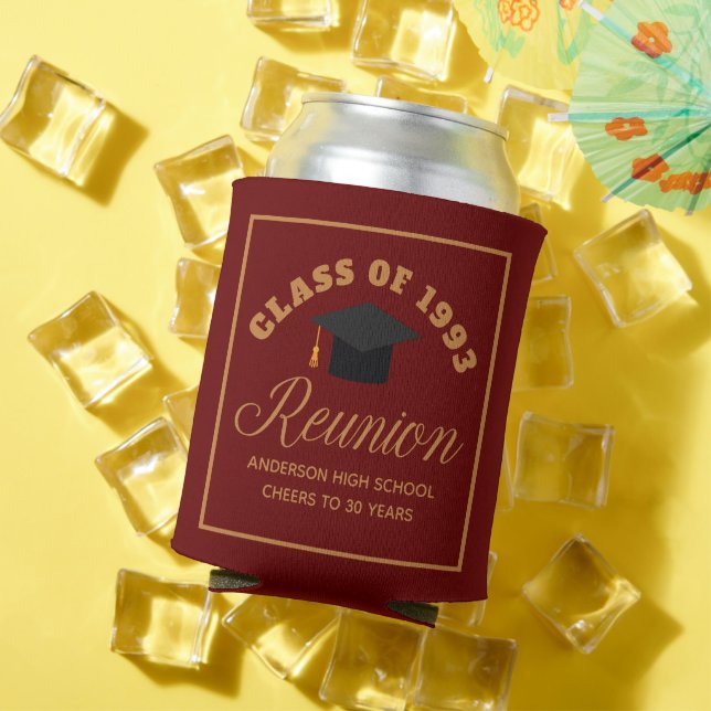 Maroon Gold High School Reunion Personalised Party Can Cooler (In Situ Summer)