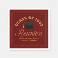 Maroon Gold High School Reunion Personalised Party