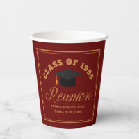 Maroon Gold High School Reunion Personalised Party