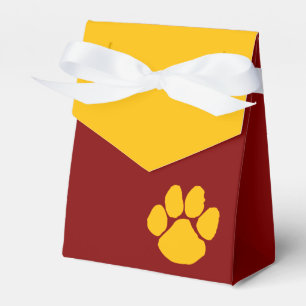 Maroon & Gold Pawprint Graduation Favour Boxes
