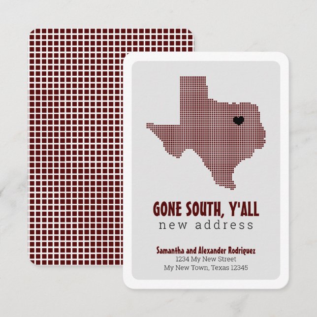 Maroon Gone South, Y'All Moving Announcement (Front/Back)