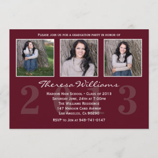 Maroon Graduation Announcement