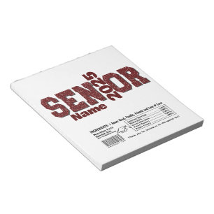 Maroon Graduation Candy Bar Wraps Party Favour Notepad