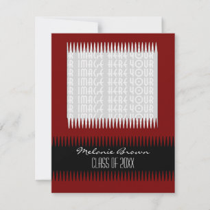 Maroon Graduation Invitation