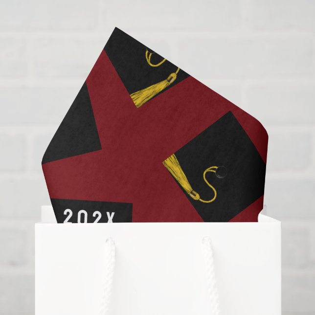 Maroon Graduation Tissue Paper (Gift Bag)