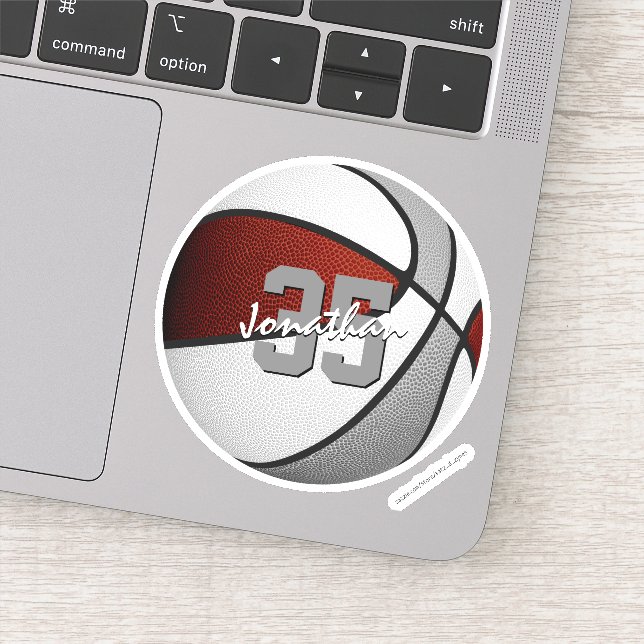 maroon grey basketball team colours gifts under 10 (Detail)