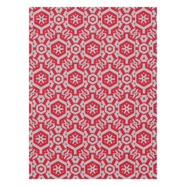 Maroon Grey cd10019 5 Tablecloth (Front)