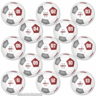 maroon grey soccer team colours 13 personalised
