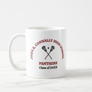 Maroon High School Lacrosse Team Personalised Coffee Mug