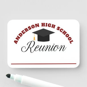 Maroon High School Reunion Personalised Name Tag