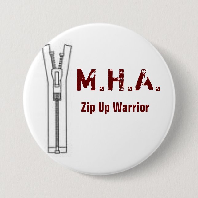 Maroon Hoodie Army Round Pin (Front)