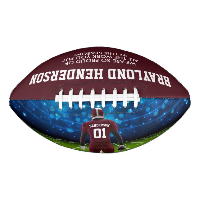Maroon Jersey Personalised Player Football American Football (Front)
