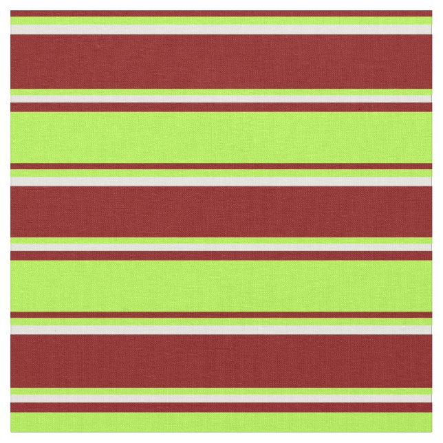 Maroon, Light Green, and Mint Cream Pattern Fabric (Close Up)