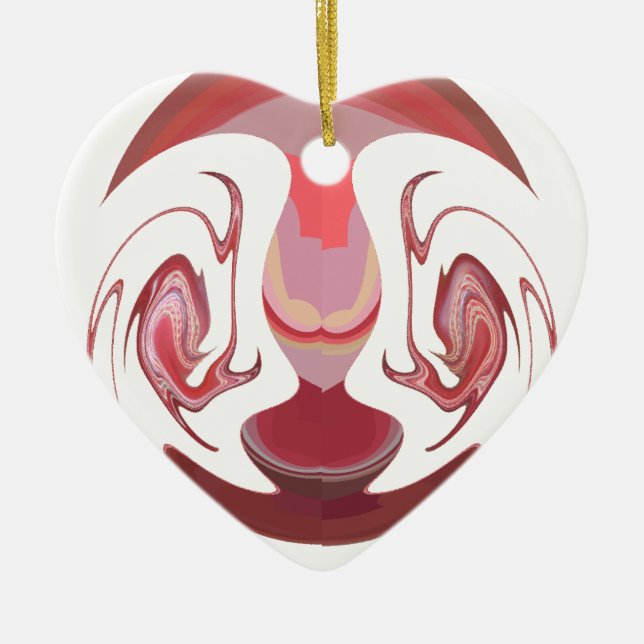 Maroon Majesty: Rustic Radiance Textured African  Ceramic Tree Decoration (Front)