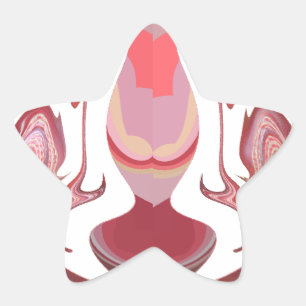 Maroon Majesty: Rustic Radiance Textured African Star Sticker