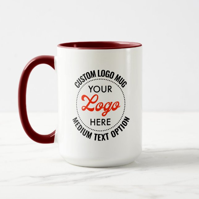 MAROON Medium Text Promotional Combo Logo Mug (Left)