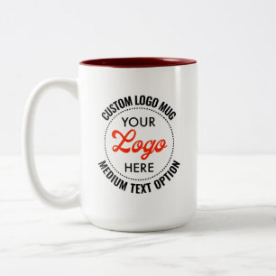 MAROON Medium Text Promotional Two-Tone Logo Mug
