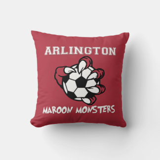 Maroon Monster Throw Pillow 