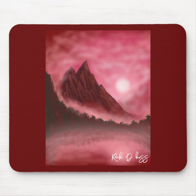 Maroon Mountain Mouse Pad (Front)