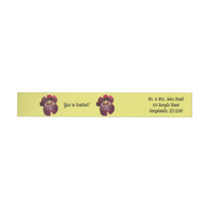 Maroon Orchids II Wrap Around Label