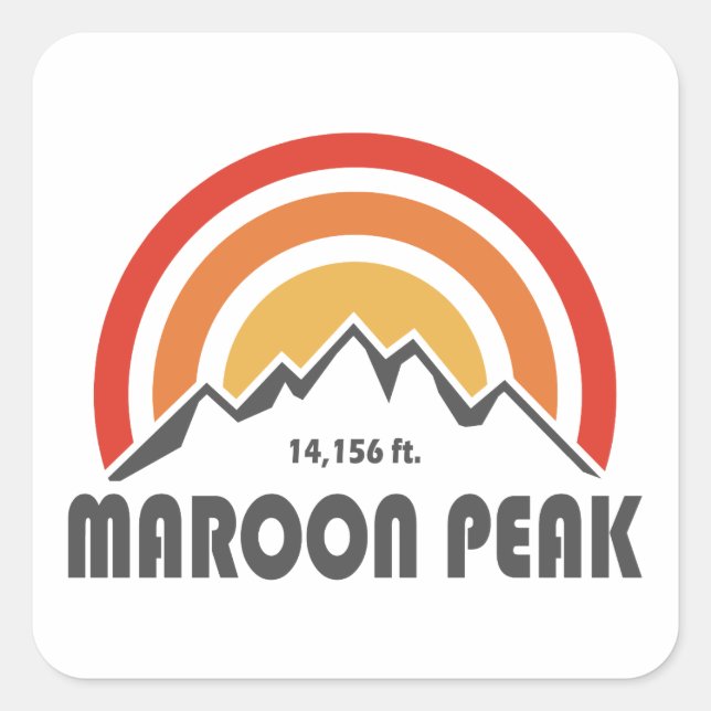 Maroon Peak Square Sticker (Front)