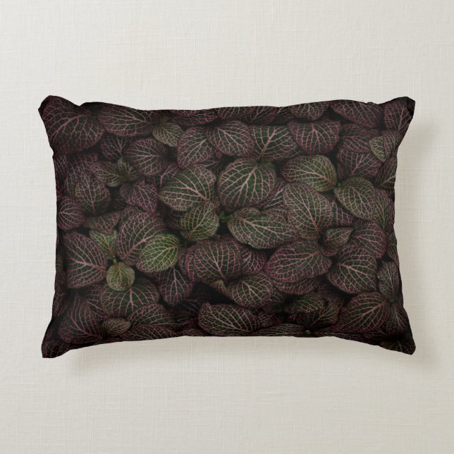 Maroon petaled flower decorative cushion (Front)