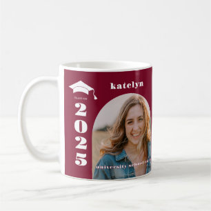 Maroon Photo Graduation Coffee Mug