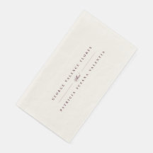 Maroon Plum Formal Calligraphy Elegant Wedding