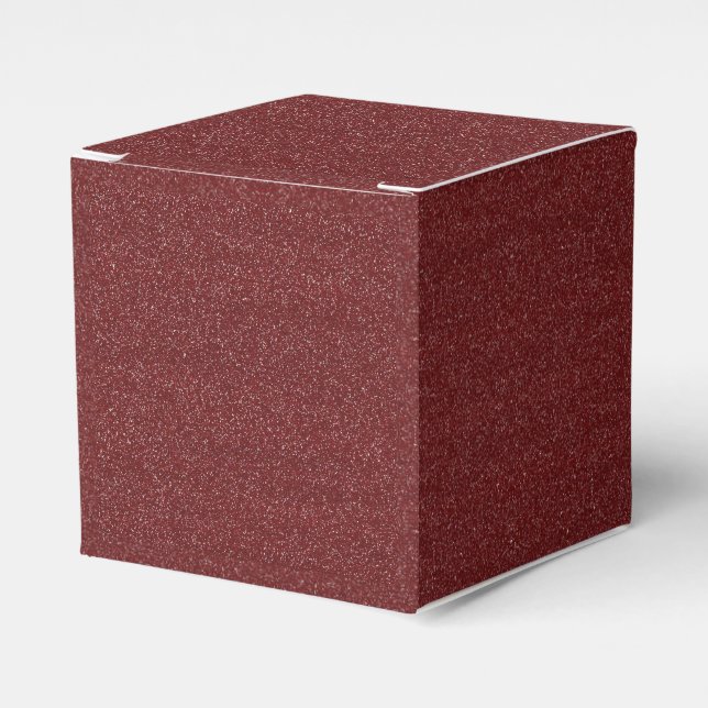 Maroon/Purple Faux Glitter Favour Box (Front Side)