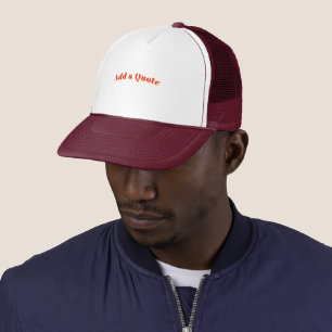 Maroon Quote Foam Personalised White Maroon-Cap Trucker Hat