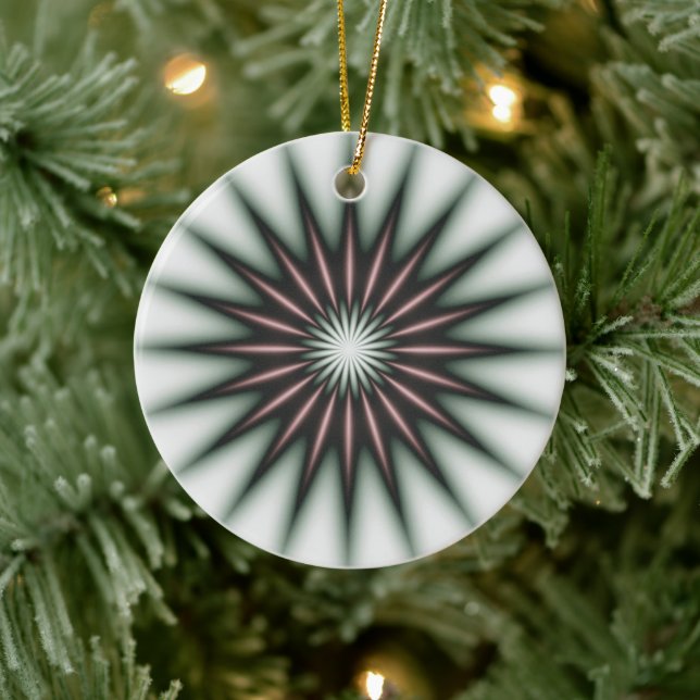Maroon Radiant Pattern Ceramic Tree Decoration (Tree)