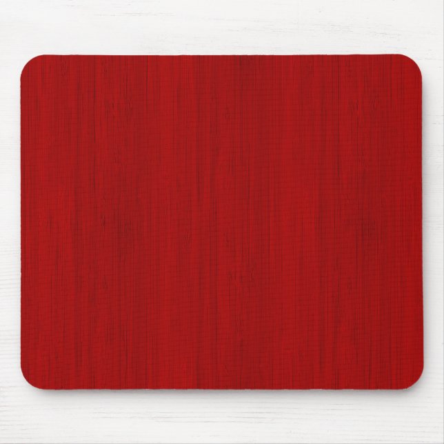 Maroon Red Bamboo Wood Grain Look Mouse Mat (Front)