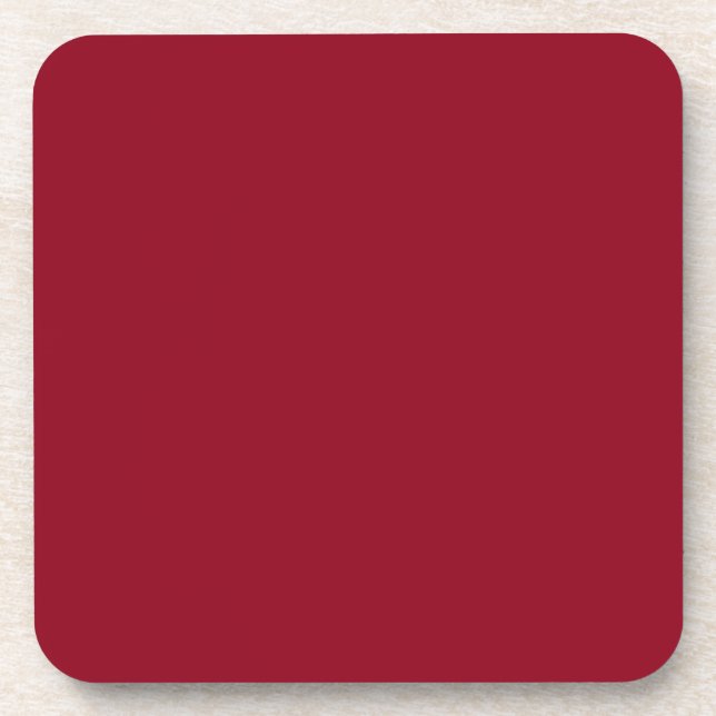 Maroon Red Cork Coaster (Front)
