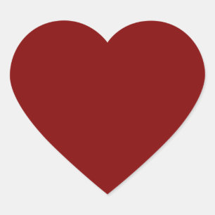 Maroon Red Heart Sticker