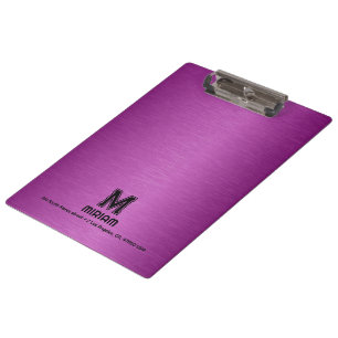 Maroon Red Metallic Texture Custom Black Text Clipboard