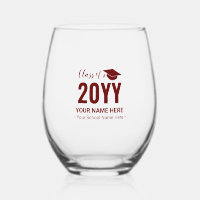 Maroon Red | Modern Graduation Gift Custom Text
