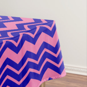 Maroon Red Pink Chevron Zigzag Design  Tablecloth