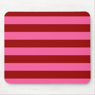 Maroon Red Pink Stripes Design Mouse Mat
