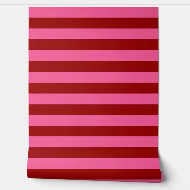 Maroon Red Pink Stripes Design  Wallpaper (Unrolling)