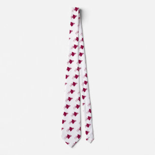 Maroon reptile pattern tie