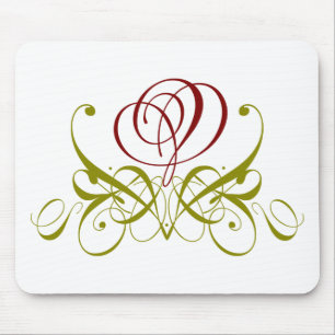 Maroon Rose Mouse Mat