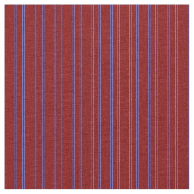 Maroon & Royal Blue Lines Pattern Fabric (Close Up)